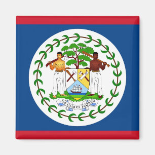 Magnet with Flag of Belize