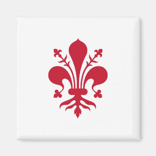 Magnet with Flag of Florence, Tuscany, Italy