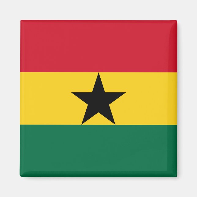 Magnet with Flag of Ghana (Front)