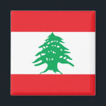 Magnet with Flag of Lebanon<br><div class="desc">Add a touch of Lebanese pride to your refrigerator or magnetic surface with this vibrant magnet featuring the flag of Lebanon! Crafted with precision and attention to detail, this magnet is more than just a decorative piece; it's a celebration of Lebanese culture and heritage. The bold design proudly showcases the...</div>