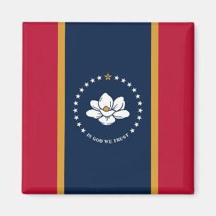 Magnet with Flag of Mississippi