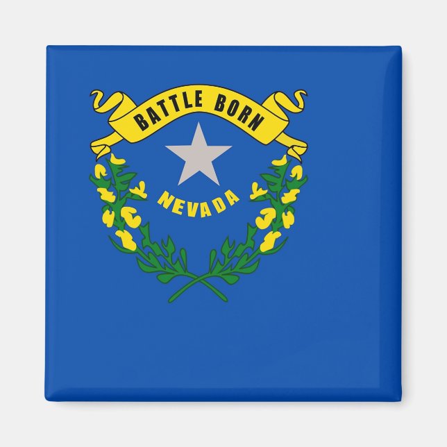 Magnet with Flag of Nevada State - USA (Front)