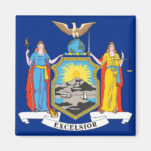Magnet with Flag of New York State - USA