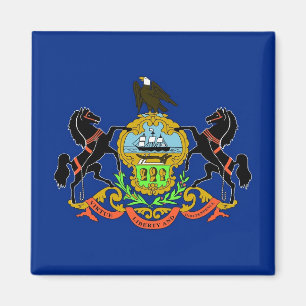 Magnet with Flag of Pennsylvania State - USA