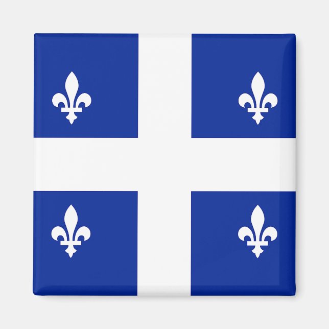 Magnet with Flag of Quebec, Canada (Front)