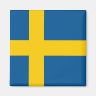 Magnet with Flag of Sweden