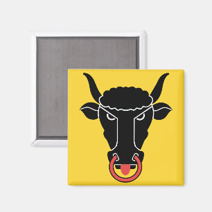 Magnet with Flag of Uri Canton, Switzerland