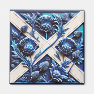 Magnet with Scottish Thistles Design