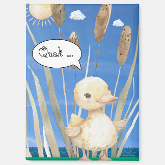 magnet with small duck in the reed by the lake