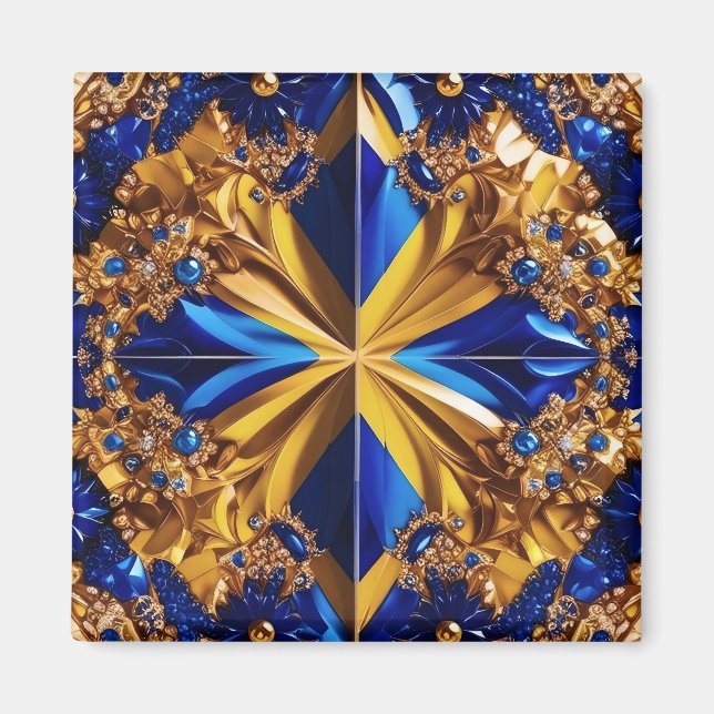 Magnet with Sweden Colours Design (Front)