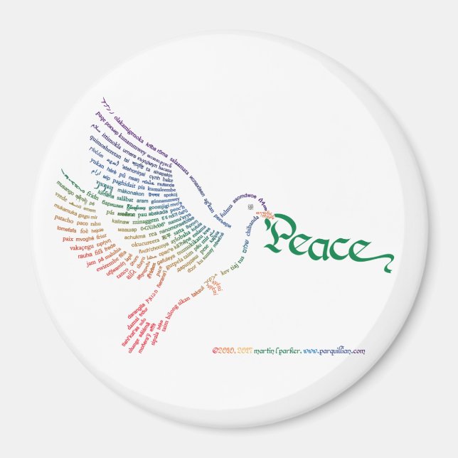 Magnet World Peace Dove (Devant)