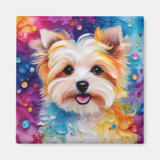 Magnet Yorkie coloré pour égayer votre espace