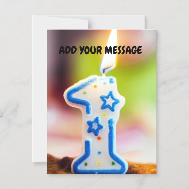 🎂 Magnetic 1st Birthday Keepsake Customizable  Invitation (Front)