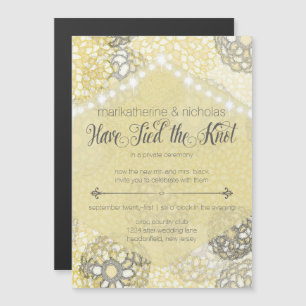 Magnetic After Wedding Lights & Flowers Invitation