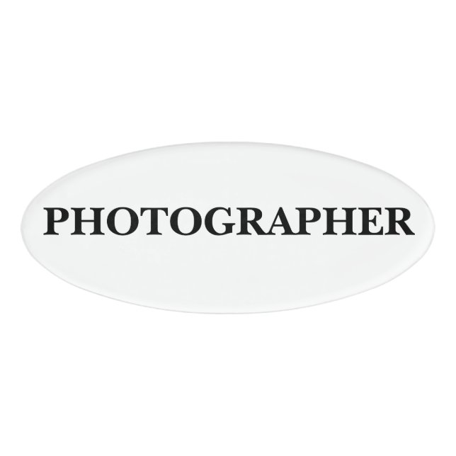 Magnetic Badge - Photographer (Front)