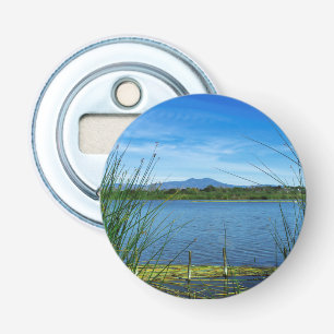 Magnetic Blue Lake Bottle Opener