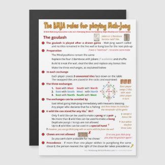 Magnetic BMJA rules – The goulash Invitation