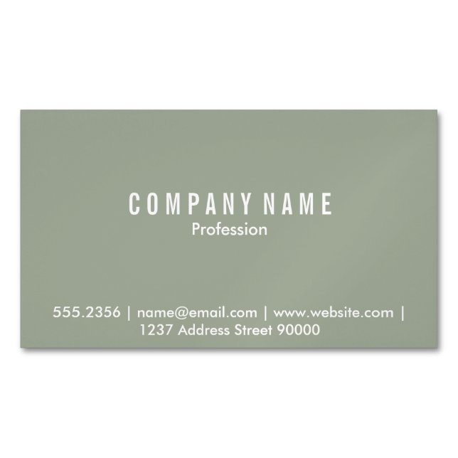 Magnetic Business Card (olive) (Front)