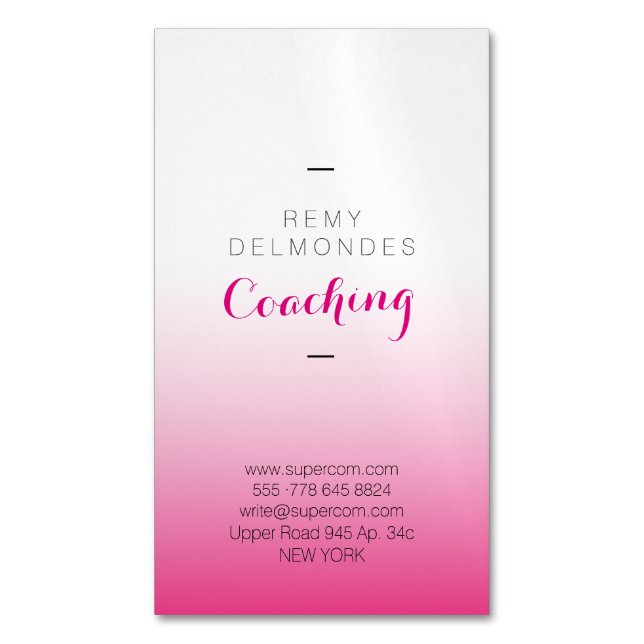 Magnetic Business Cards Coach (Front Vertical)