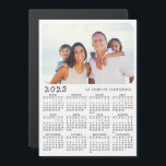 Magnetic Calendar 2025 in Spanish with Photo<br><div class="desc">This simple minimalist style magnetic 2025 calendar in Spanish for USA (Sunday is the first day of the week) is easy to personalize with your family name and custom photo to create a unique present for your loved ones. The white and black design with a colourful photo looks nice and...</div>