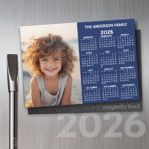 Magnetic Calendar - Photo Full Year View Modern