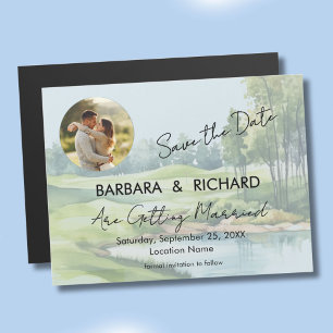 MAGNETIC CARD Golf Theme Wedding Save the Date