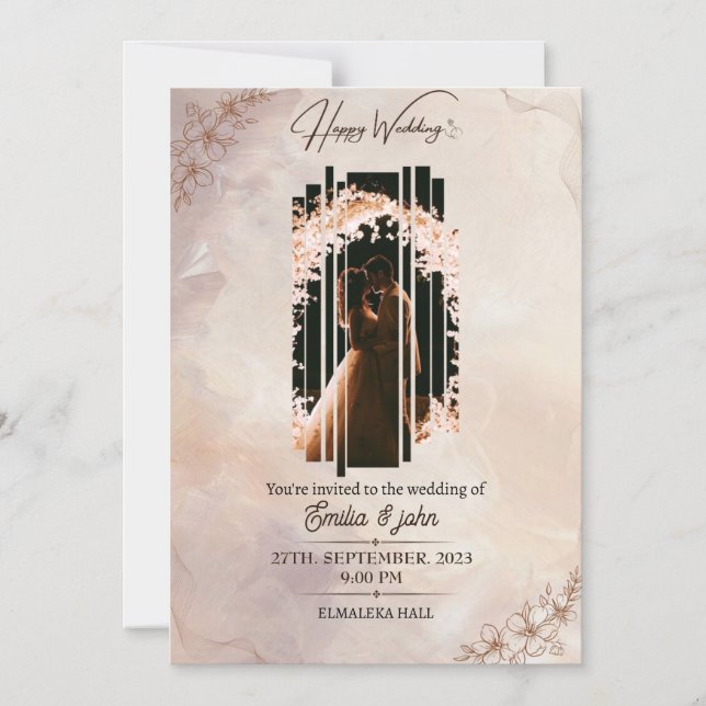 Magnetic Card,  Size: 5" x 7", Envelopes: White Magnetic Invitation (Front)