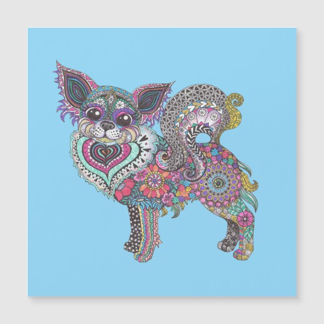 Magnetic Card with Chihuahua design (Front)