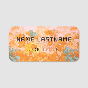 Magnetic Company Employee Staff Aesthetic Elegant Name Tag