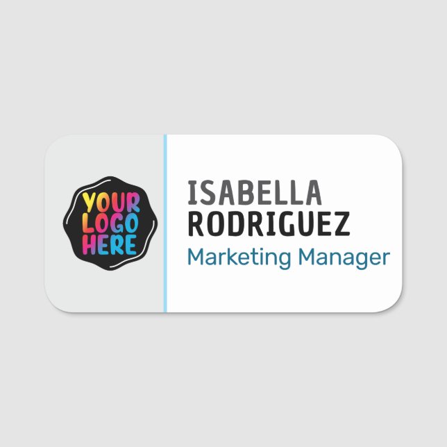 Magnetic Company Employee Staff Personalize Custom Name Tag (Front)