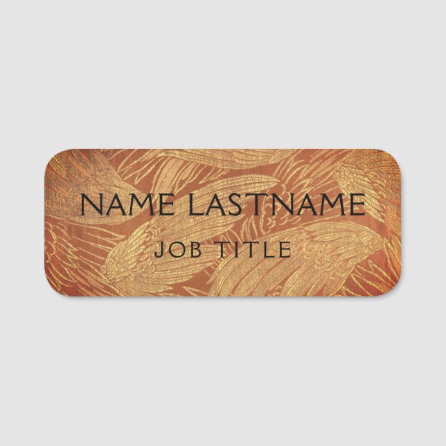 Magnetic Company Employee Staff Professional Name Name Tag (Front)