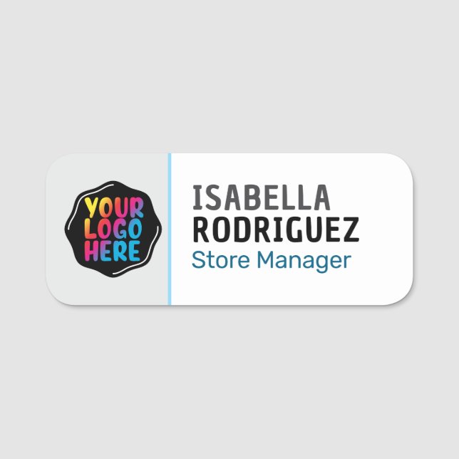 Magnetic Company Employee Staff Professional Name Tag (Front)