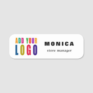 Magnetic Company Logo Employee Name and Job Title Tag