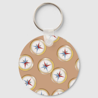 Magnetic Compass pattern Keychain
