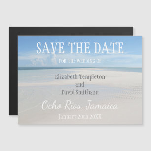 Magnetic Destination Wedding Beach Save the Date Invitation