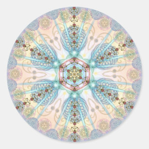 Magnetic Energy Mandala Classic Round Sticker