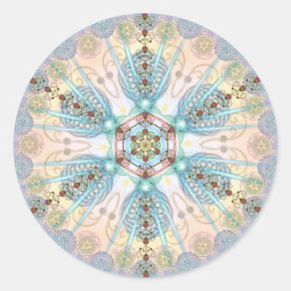 Magnetic Energy Mandala Classic Round Sticker