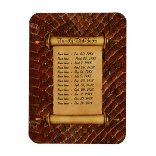 Magnetic Family Birthday Reminder - Customize Magnet