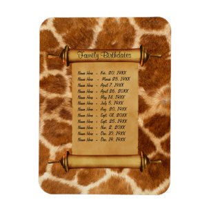 Magnetic Family Birthday Reminder - Customize Magnet