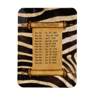 Magnetic Family Birthday Reminder - Customize Magnet
