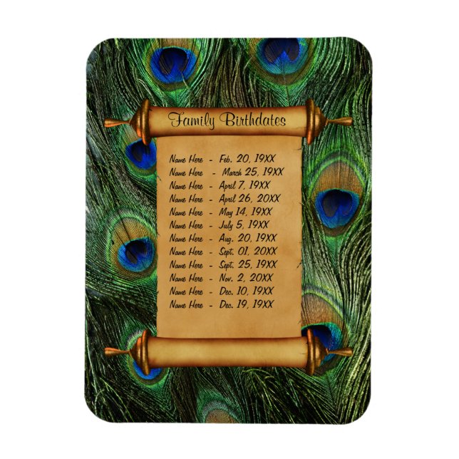 Magnetic Family Birthday Reminder - Customize Magnet (Vertical)