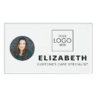 Magnetic Name Tag With Company Logo Employee Photo