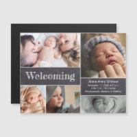 Magnetic photo collage Welcoming baby birth