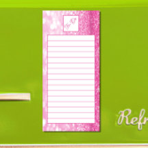 Magnetic Pink Glitter To-Do List