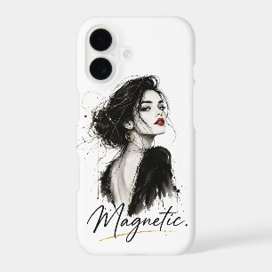 Magnetic. Protective Phone Case Minimalist Art