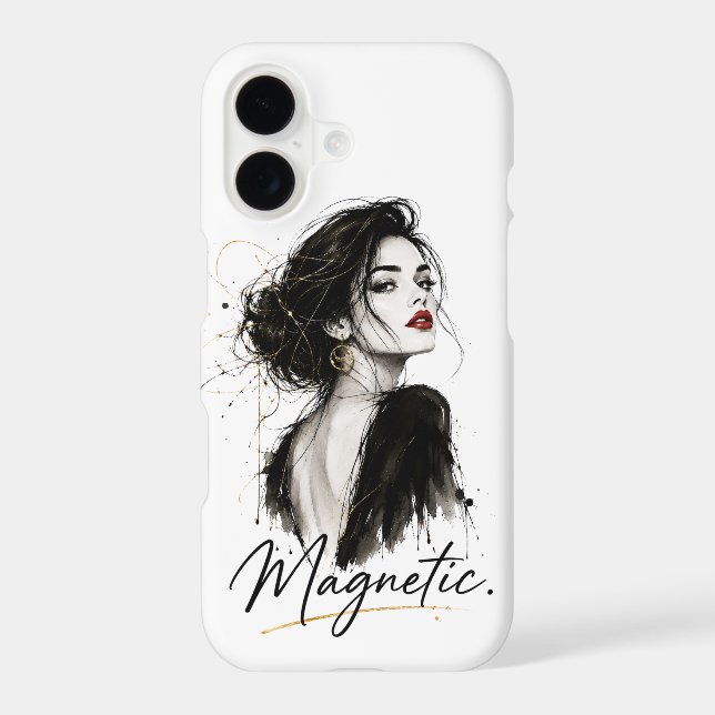 Magnetic. Protective Phone Case | Minimalist Art  (Back)
