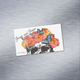 Magnetic Skull Wedding Reminder Cards