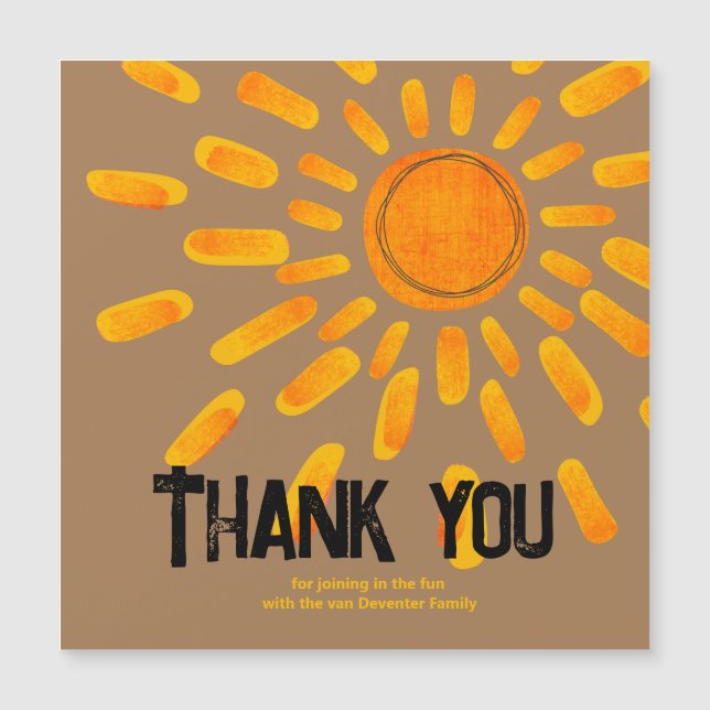 Magnetic Thank you Card (Front)