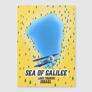 Magnétique Affiche de carte de la mer de Galilée Israël