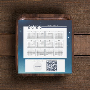Magnétique Ajouter Logo 2026 Calendrier Code QR Carte magnéti